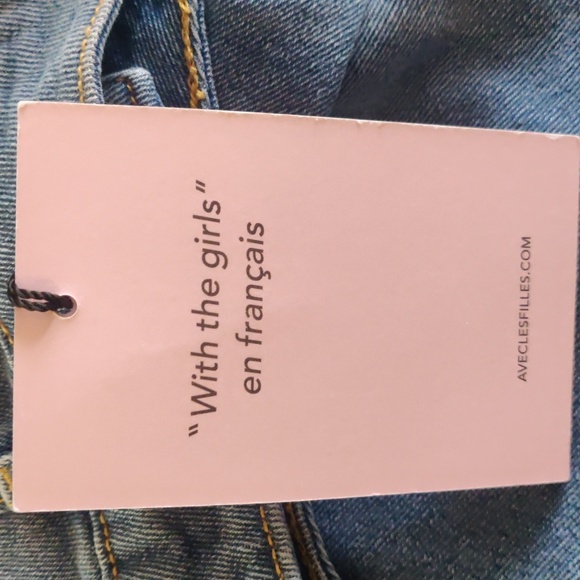 Anthropologie Avec Les Filles cropped high-waisted jeans Straight raw hem. - Picture 12 of 14